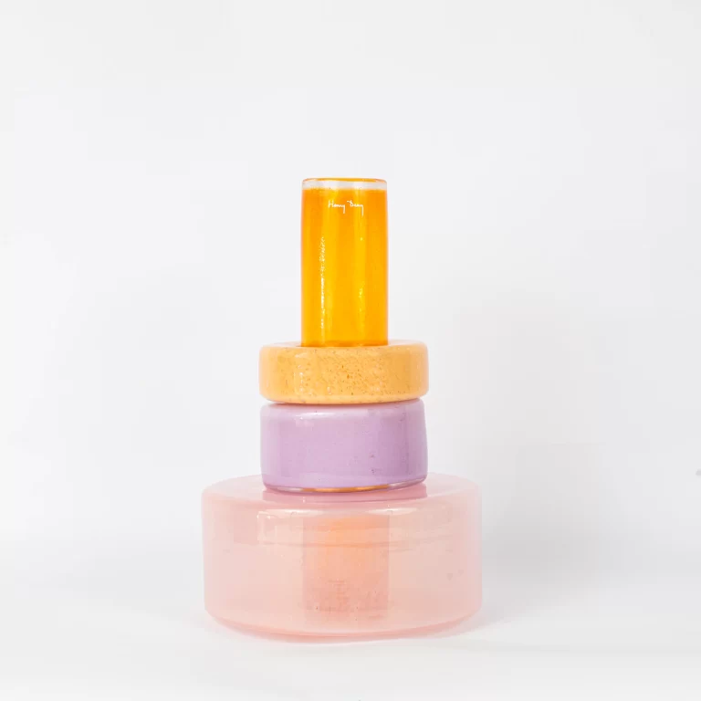 Cylinder Vase with Glass Charms - V2