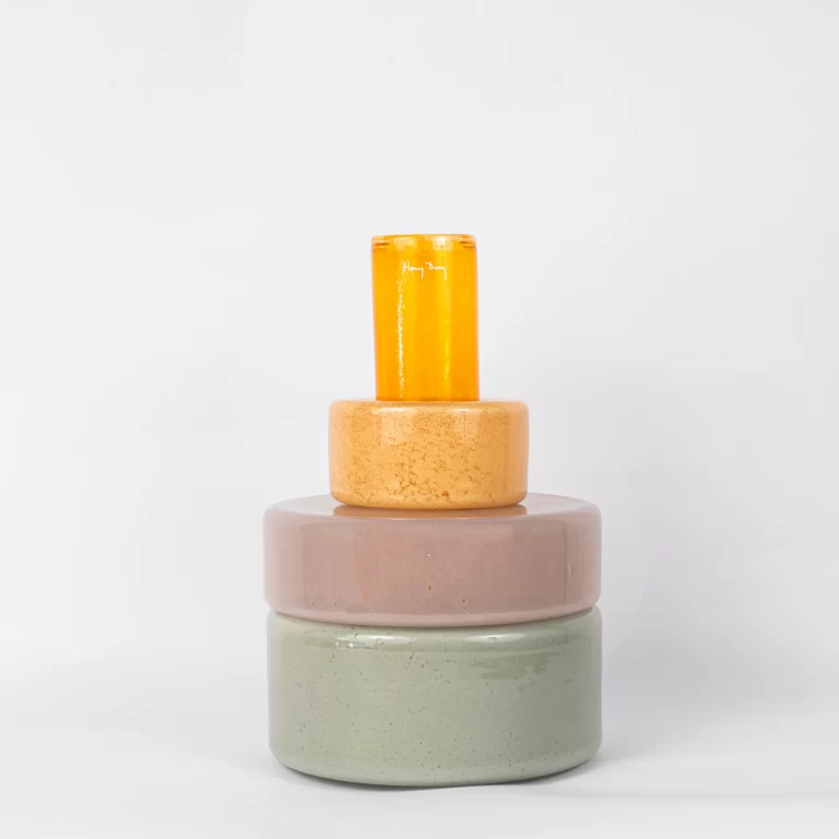 Cylinder Vase with Glass Charms - V3